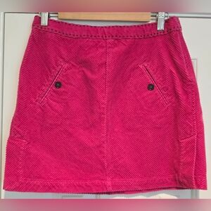Vintage Women's Tommy Hilfiger Stretch Corduroy Mini Skirt Bright Pink Size 4